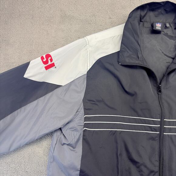 VTG Washington Redskins Windbreaker Men's XL Black Full Zip Sports Illustrated - Picture 3 of 10